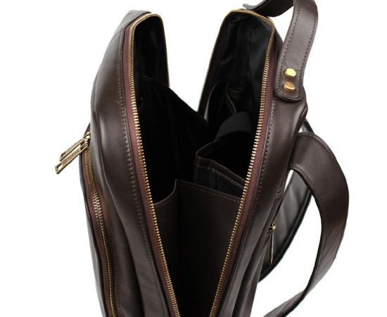 Купить Кожаный рюкзак для ноутбука 15" дюймов GC-1240-4lx в коричневом цвете, фото , изображение 7, характеристики, отзывы