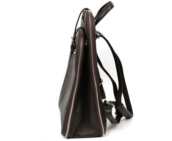 Придбати Кожаный итальянский рюкзак Firenze HB03334C кофейный, image , зображення 3, характеристики, відгуки