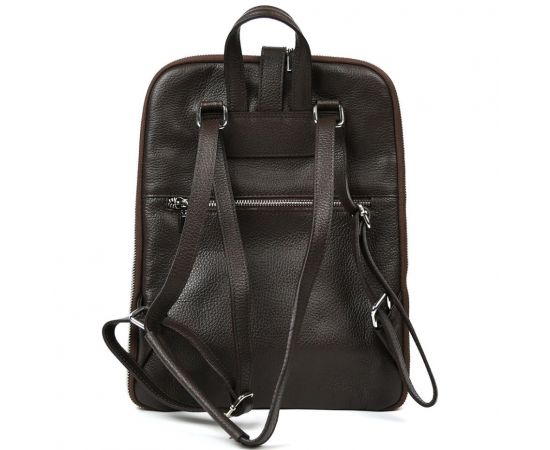 Придбати Кожаный итальянский рюкзак Firenze HB03334C кофейный, image , зображення 4, характеристики, відгуки