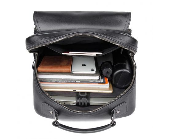 Придбати Мужской кожаный рюкзак JD2755A John McDee черный, image , зображення 4, характеристики, відгуки