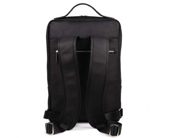 Придбати Кожаный рюкзак для ноутбука 15" дюймов RA-1240-4lx в черном crazy horse, image , зображення 2, характеристики, відгуки