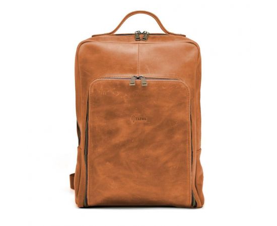 Купить Рюкзак для ноутбука 15" дюймов RB-1240-4lx в коньячной коже крейзи хорс, фото , изображение 4, характеристики, отзывы