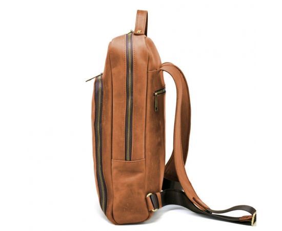 Купить Рюкзак для ноутбука 15" дюймов RB-1240-4lx в коньячной коже крейзи хорс, фото , изображение 5, характеристики, отзывы