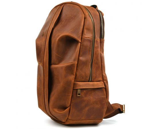Придбати Мужской кожаный городской рюкзак рыжий крейзи хорс RB-7340-3md TARWA, image , зображення 2, характеристики, відгуки