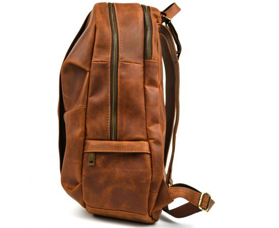 Придбати Мужской кожаный городской рюкзак рыжий крейзи хорс RB-7340-3md TARWA, image , зображення 3, характеристики, відгуки