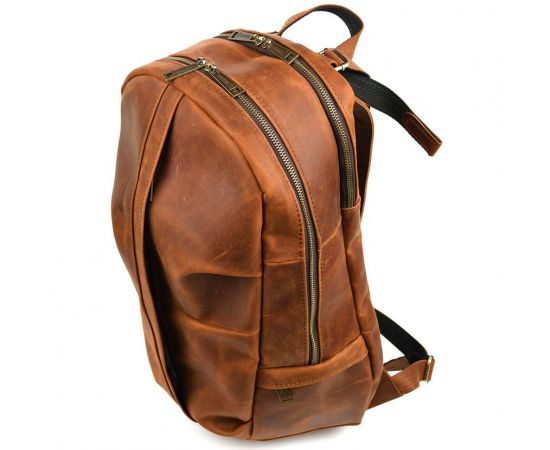 Придбати Мужской кожаный городской рюкзак рыжий крейзи хорс RB-7340-3md TARWA, image , зображення 7, характеристики, відгуки