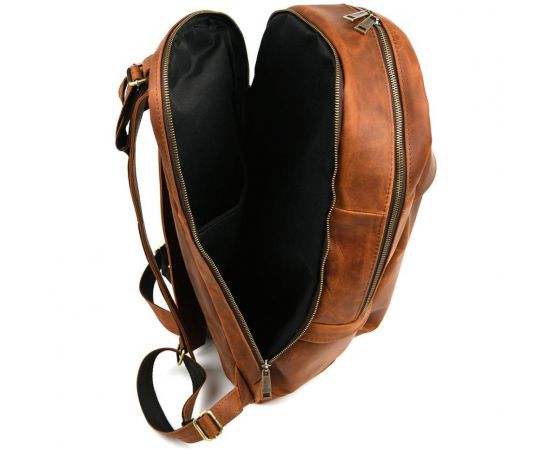 Придбати Мужской кожаный городской рюкзак рыжий крейзи хорс RB-7340-3md TARWA, image , зображення 10, характеристики, відгуки