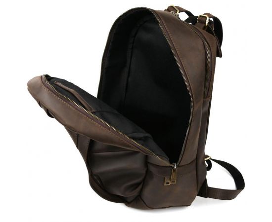 Придбати Мужской кожаный городской рюкзак коричневый крейзи хорс RC-7340-3md TARWA, image , зображення 2, характеристики, відгуки
