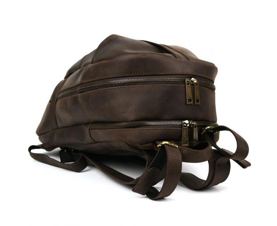 Придбати Мужской кожаный городской рюкзак коричневый крейзи хорс RC-7340-3md TARWA, image , зображення 7, характеристики, відгуки