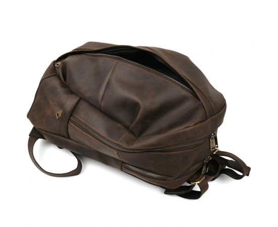 Придбати Мужской кожаный городской рюкзак коричневый крейзи хорс RC-7340-3md TARWA, image , зображення 8, характеристики, відгуки