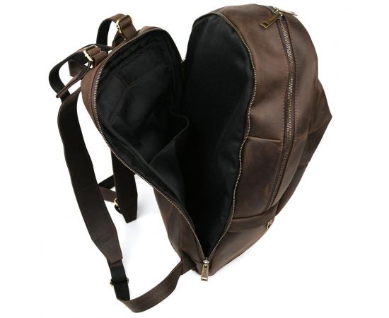 Придбати Мужской кожаный городской рюкзак коричневый крейзи хорс RC-7340-3md TARWA, image , зображення 9, характеристики, відгуки