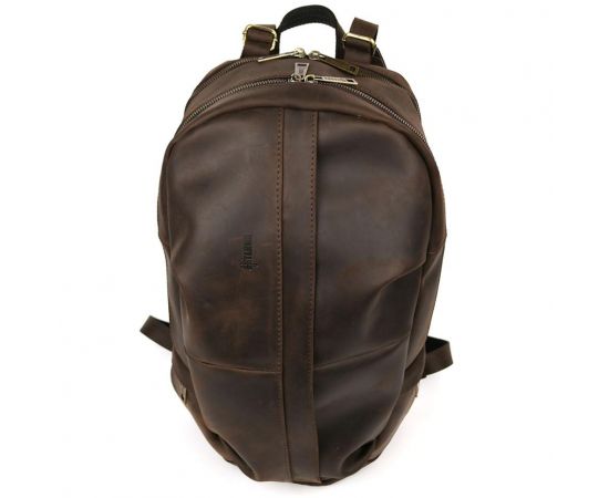Придбати Мужской кожаный городской рюкзак коричневый крейзи хорс RC-7340-3md TARWA, image , зображення 10, характеристики, відгуки