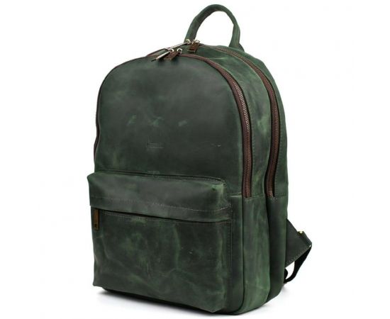 Купить Мужской рюкзак кожаный TARWA RE-7273-3md зеленый крейзи хорс, фото , характеристики, отзывы
