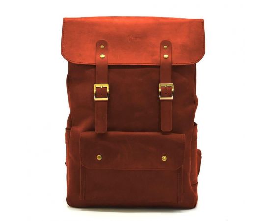 Придбати Рюкзак из натуральной кожи RR-9001-4lx TARWA красный крейзи хорс, image , характеристики, відгуки