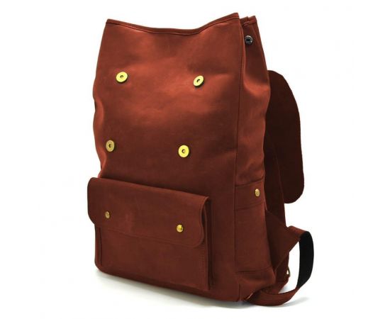 Придбати Рюкзак из натуральной кожи RR-9001-4lx TARWA красный крейзи хорс, image , зображення 2, характеристики, відгуки