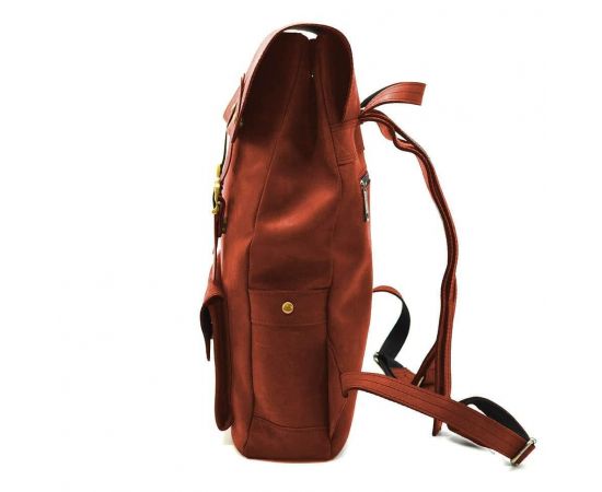 Придбати Рюкзак из натуральной кожи RR-9001-4lx TARWA красный крейзи хорс, image , зображення 3, характеристики, відгуки