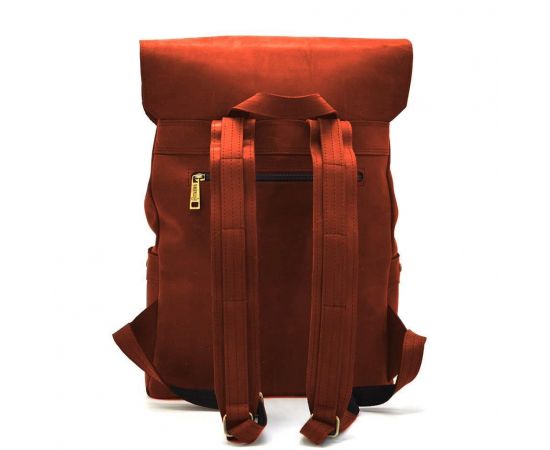 Придбати Рюкзак из натуральной кожи RR-9001-4lx TARWA красный крейзи хорс, image , зображення 5, характеристики, відгуки
