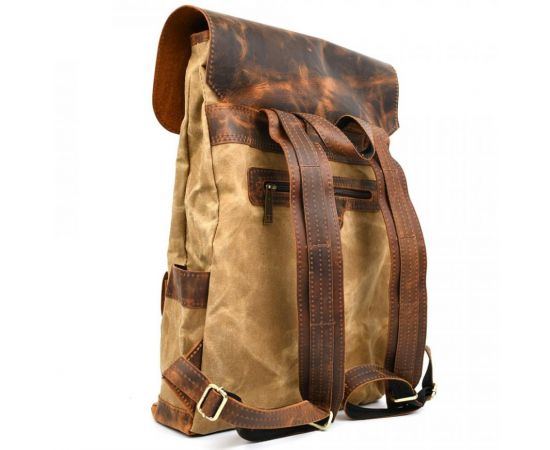 Придбати Рюкзак для ноутбука из канвас и крейзи хорс RYw-9001-4lx бренда TARWA, image , зображення 5, характеристики, відгуки