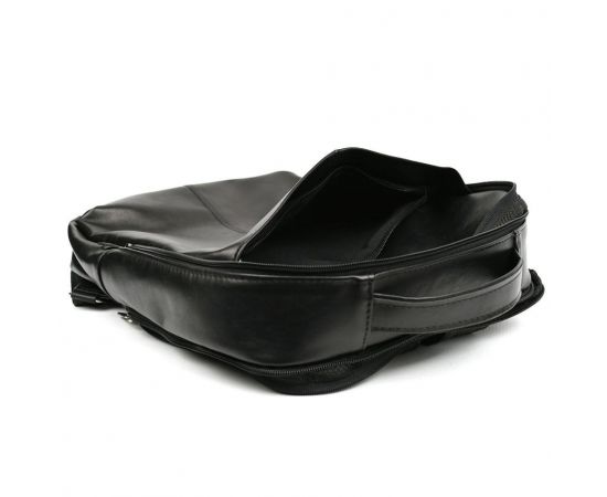 Придбати Кожаный мужской рюкзак черный GA-7281-3md с передним карманом на молнии, image , зображення 7, характеристики, відгуки