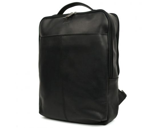 Придбати Кожаный мужской рюкзак черный RA-7281-3md с передним карманом на молнии, image , зображення 3, характеристики, відгуки