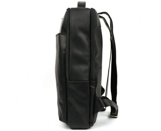 Придбати Кожаный мужской рюкзак черный RA-7281-3md с передним карманом на молнии, image , зображення 4, характеристики, відгуки