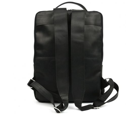 Придбати Кожаный мужской рюкзак черный RA-7281-3md с передним карманом на молнии, image , зображення 5, характеристики, відгуки