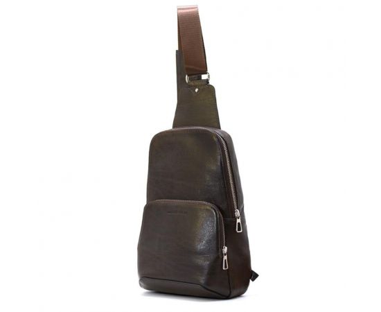 Купить Кожаная нагрудная сумка слинг Grande Pelle 723620, фото , характеристики, отзывы