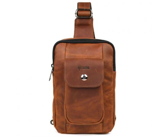 Придбати Мужской коньячный слинг из кожи крейзи хорс RB-0804-3md TARWA, image , зображення 2, характеристики, відгуки