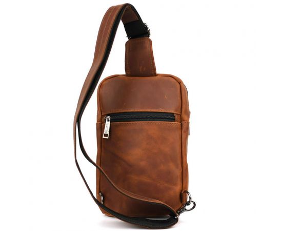 Придбати Мужской коньячный слинг из кожи крейзи хорс RB-0804-3md TARWA, image , зображення 4, характеристики, відгуки