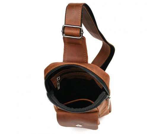 Придбати Мужской коньячный слинг из кожи крейзи хорс RB-0804-3md TARWA, image , зображення 6, характеристики, відгуки