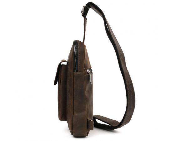 Придбати Мужской коричневый слинг из кожи крейзи хорс RC-0804-3md TARWA, image , зображення 3, характеристики, відгуки