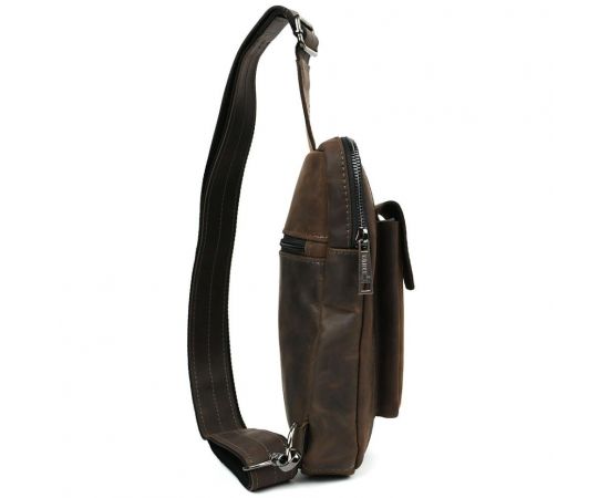 Придбати Мужской коричневый слинг из кожи крейзи хорс RC-0804-3md TARWA, image , зображення 5, характеристики, відгуки