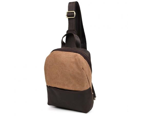 Купить Слинг через плечо, нагрудная сумка из кожи и канваса TARWA RCc-1905-3md, фото , характеристики, отзывы