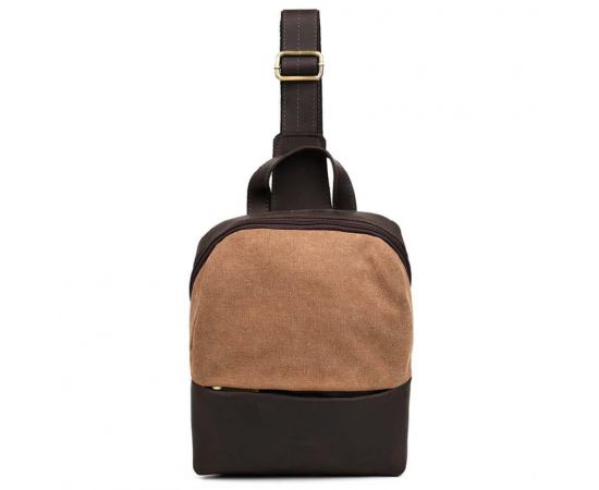 Купить Слинг через плечо, нагрудная сумка из кожи и канваса TARWA RCc-1905-3md, фото , изображение 5, характеристики, отзывы