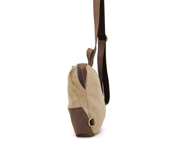 Купить Слинг через плечо, нагрудная сумка из кожи и канваса TARWA RCs-1905-3md, фото , изображение 4, характеристики, отзывы