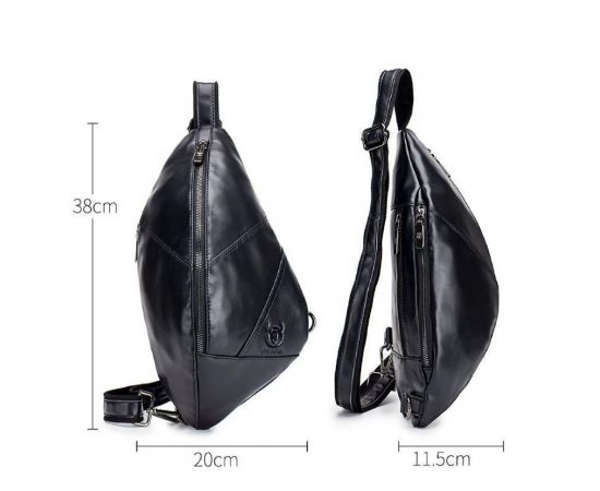 Придбати Мини-рюкзак из натуральной кожи "слинг" на одно плечо T0138А BULL, image , зображення 2, характеристики, відгуки