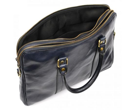 Придбати Стильная кожаная сумка синяя Firenze 0502Blu, image , зображення 7, характеристики, відгуки