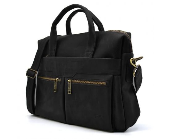 Купить Мужская черная кожаная сумка для ноутбука RA-7122-3md TARWA, фото , изображение 3, характеристики, отзывы