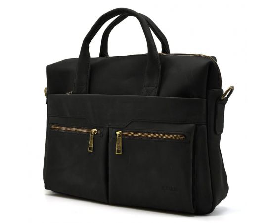 Купить Мужская черная кожаная сумка для ноутбука RA-7122-3md TARWA, фото , изображение 5, характеристики, отзывы