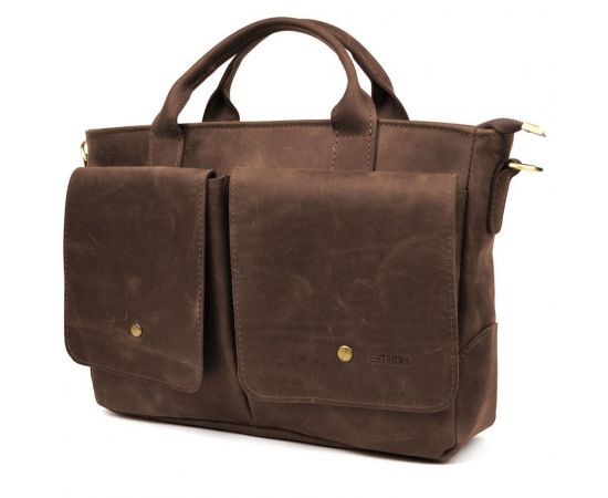 Придбати Сумка-портфель мужская на плечо с ручками TARWA Коричневый RC-3990-3md, image , зображення 5, характеристики, відгуки