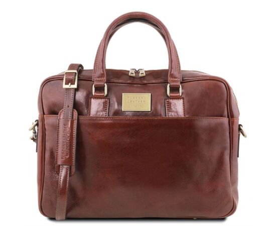 Купить Кожаный портфель для ноутбука с передним карманом Tuscany Leather Urbino TL141241 (Коричневый), фото , характеристики, отзывы