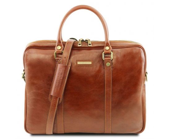 Купить Кожаная сумка для ноутбука Tuscany Leather Prato TL141283 (Мед), фото , характеристики, отзывы