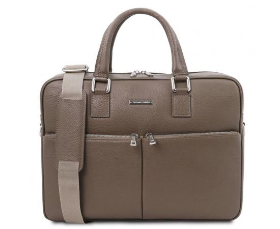 Придбати Кожаная сумка для ноутбука Treviso Tuscany TL141986 (Темный серо-коричневый), image , характеристики, відгуки