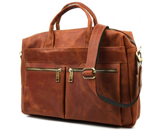 Придбати Увеличенная сумка для ноутбука 15-17 дюймов коньячная TARWA RB-7122-3mdL, image , зображення 3, характеристики, відгуки