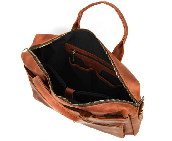 Придбати Увеличенная сумка для ноутбука 15-17 дюймов коньячная TARWA RB-7122-3mdL, image , зображення 9, характеристики, відгуки