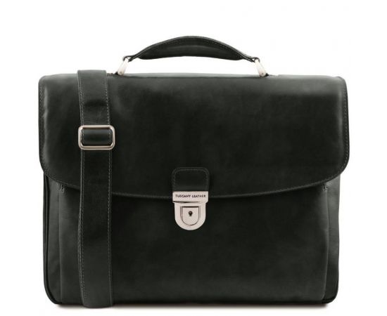Купить Кожаный мужской портфель мультифункциональный Alessandria Tuscany TL142067 (Черный), фото , характеристики, отзывы