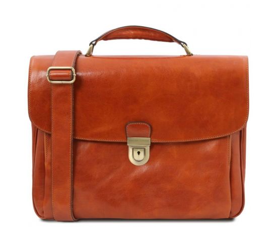 Придбати Кожаный мужской портфель мультифункциональный Alessandria Tuscany TL142067 (Мед), image , характеристики, відгуки