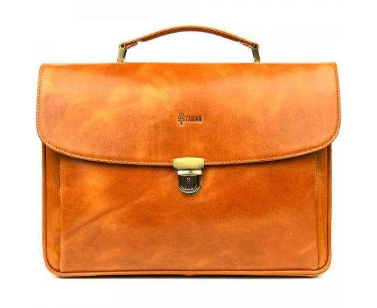 Купить Кожаный мужской портфель на два отделения TARWA GBalc-2067-4lx медовий, фото , характеристики, отзывы