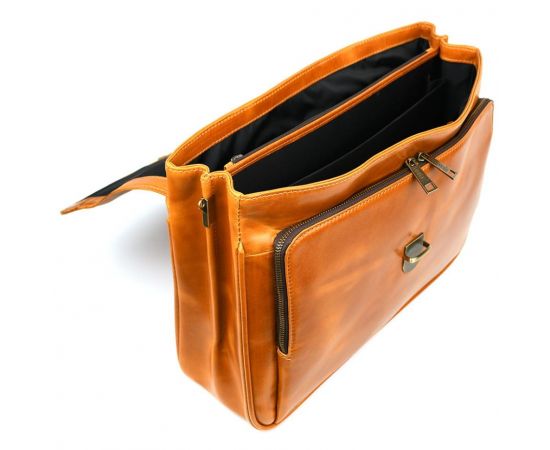 Купить Кожаный мужской портфель на два отделения TARWA GBalc-2067-4lx медовий, фото , изображение 2, характеристики, отзывы