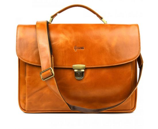 Купить Кожаный мужской портфель на два отделения TARWA GBalc-2067-4lx медовий, фото , изображение 3, характеристики, отзывы